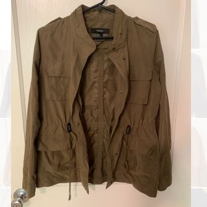 Army green, lightweight utility jacket
